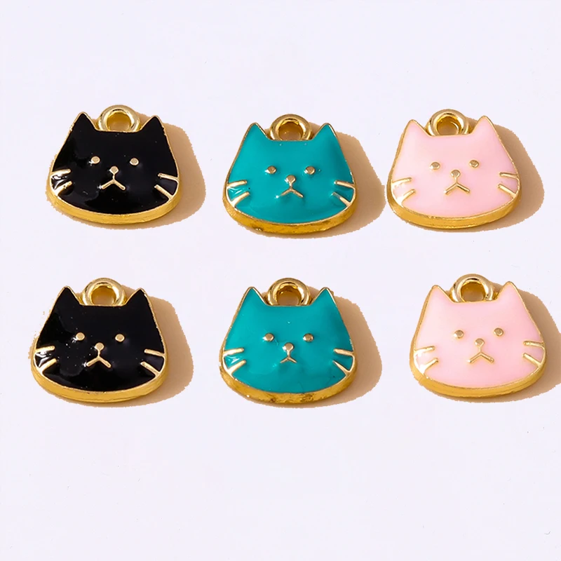 

Duarte 20Pcs/Lot Cartoon Mini Enamel Animal Cat Charms Pendants for Jewelry Making DIY Earrings Necklaces Bracelets Accessories