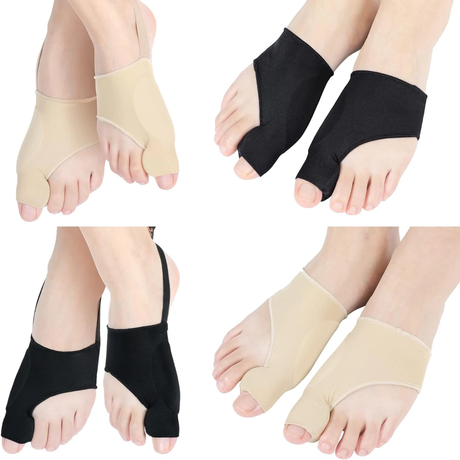 

Enhanced Comfortable Soft Orthopedic Bunion Corrector Set for Men and Women - Effective Supportive Grade 4 Pairs - Pain Relief -