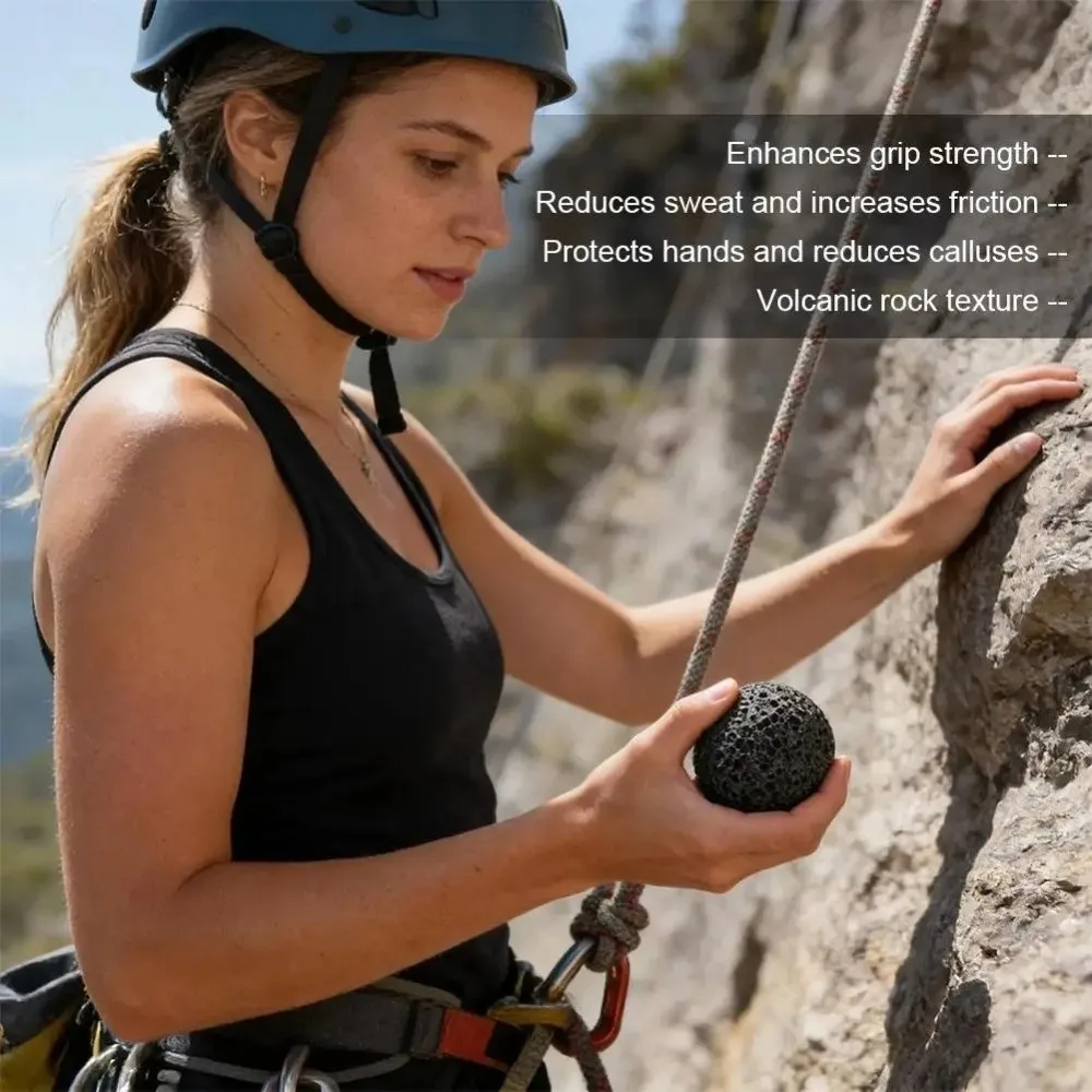 Natural Lava Stone Hand Grip Ball Porous Texture 5cm Hand Callus Ball Callus Building Grip Strength Training Ball