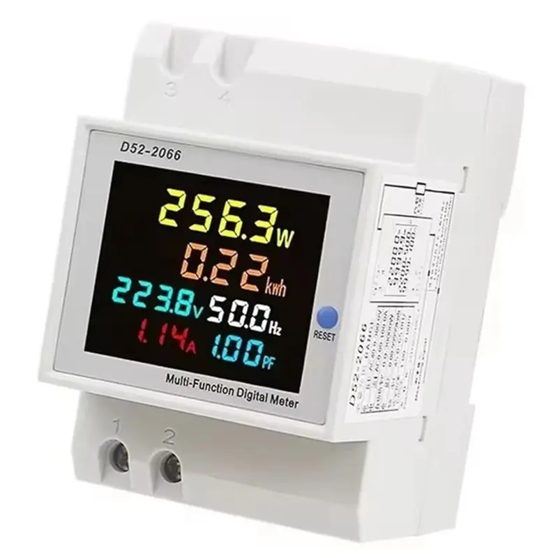 Energy Meter Frequency Power Meter Electricity Usage Monitor 250-450V Built-In CT-B51B