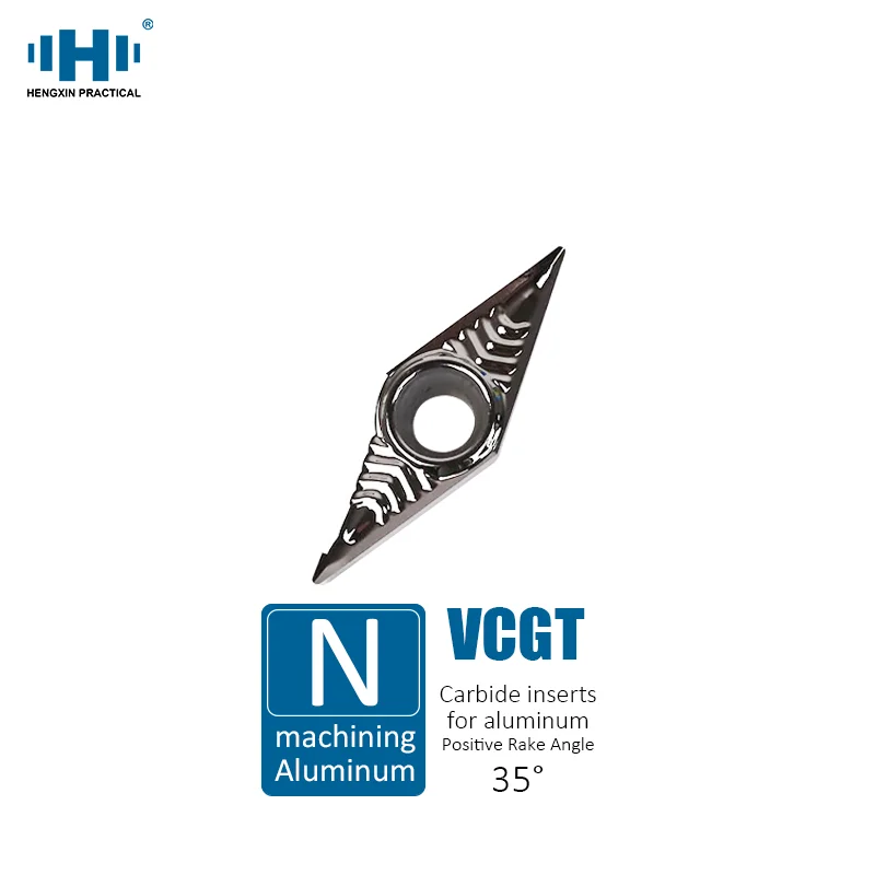 

HENGXIN Carbide Insert for Aluminum VCGT 110301 VCGT 130302 VCGT 160404 AK External Turning Tool Blade Lathe Parts CNC Cutter