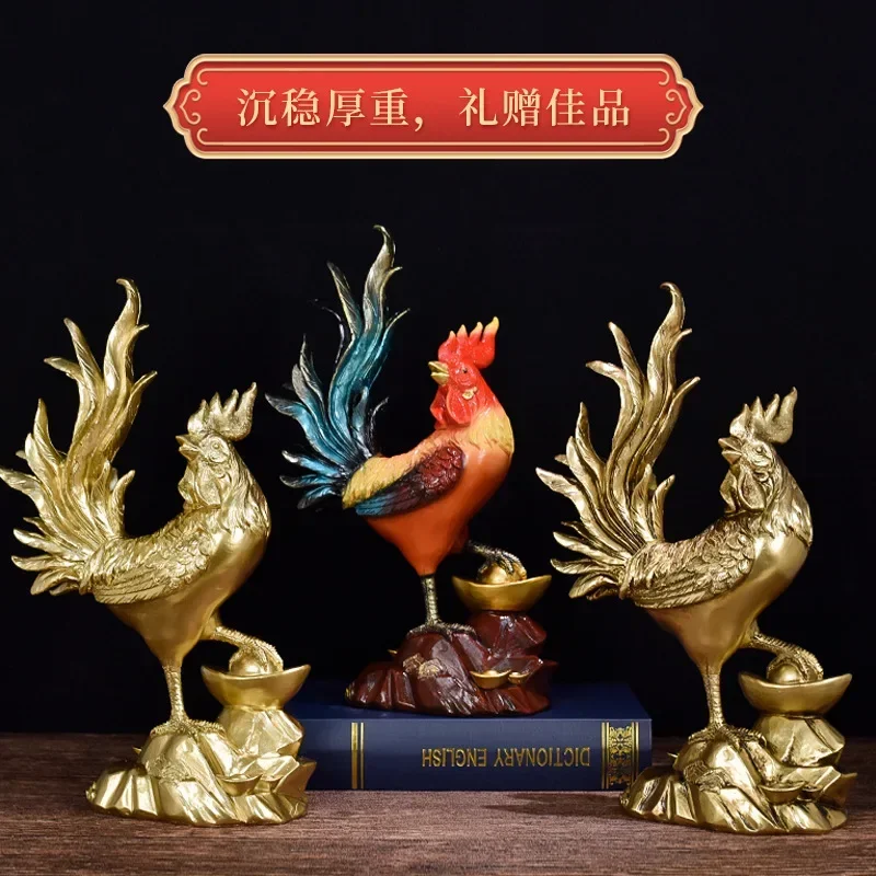 

New Chinese creative rooster independent rooster ornaments home living room porch office resin crafts