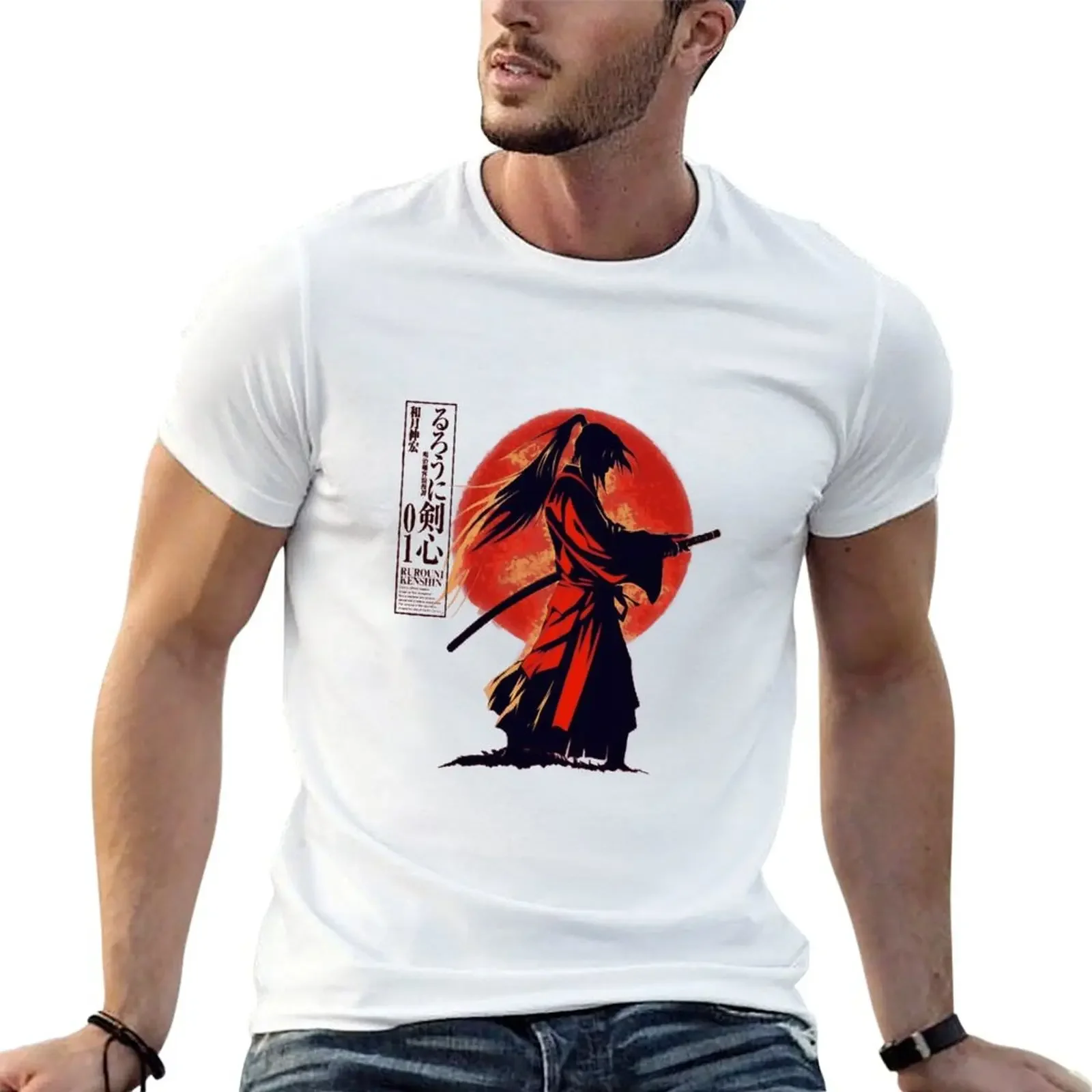 Футболка Battousai, быстросохнущая кавайная одежда, мужская одежда