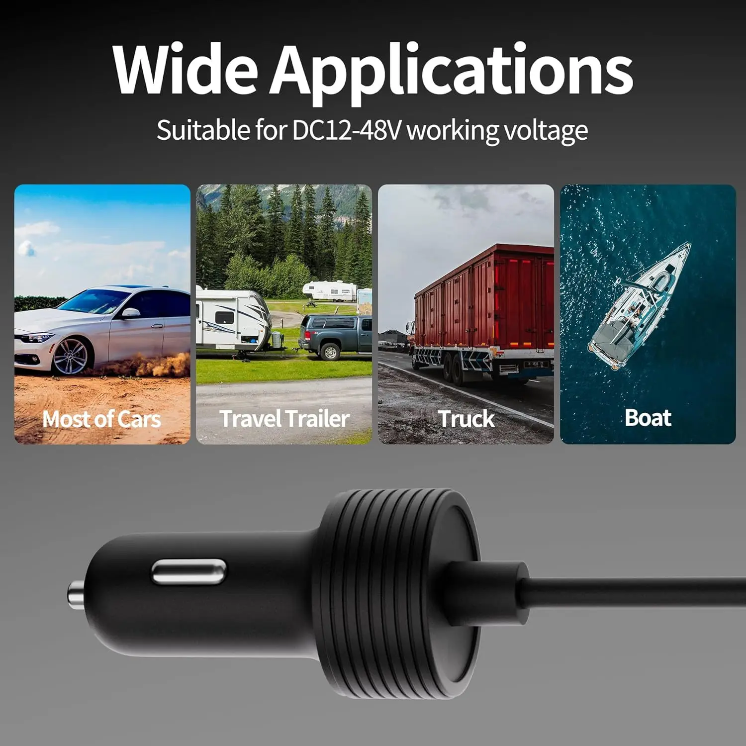 

For Starlink Mini 4th Generation Device Car Charger Cigarette Lighter Charging Cable Type-C DC 20V X 5A Vehicle Power Cord 12v