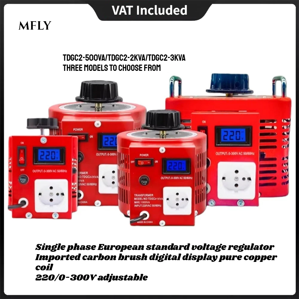 500VA-3000VA Automatischer Variabler Spannungstransformator 230V Eingang 0-300V Ausgang AC-Spannungsregler Netzteil