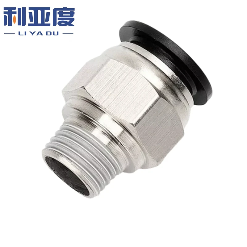 

30/50/100PCS Pneumatic Fittings Male thread -M5 1/8 1/4 3/8 1/2 01 02 to Tube push air tube Straight connection PC4 6 8 10 12mm