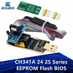 CH341A 24 25 Series EEPROM Flash BIOS USB Programmer Module + SOIC8 SOP8 Test Clip For EEPROM 93CXX / 25CXX / 24CXX