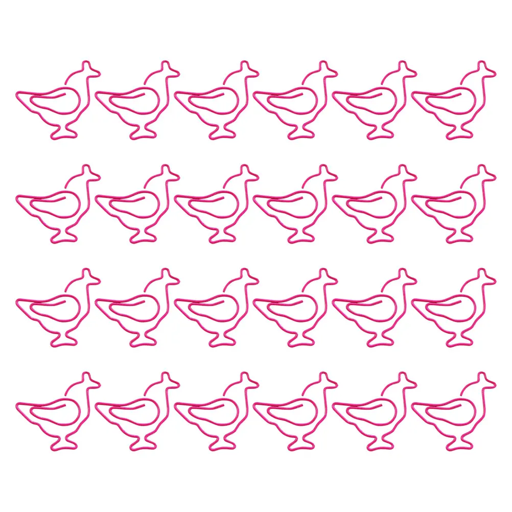 

50pcs Chicken Shaped Paper Clips Iron Animal Design Multifunctional Bookmarks Office Use Iron Clips For