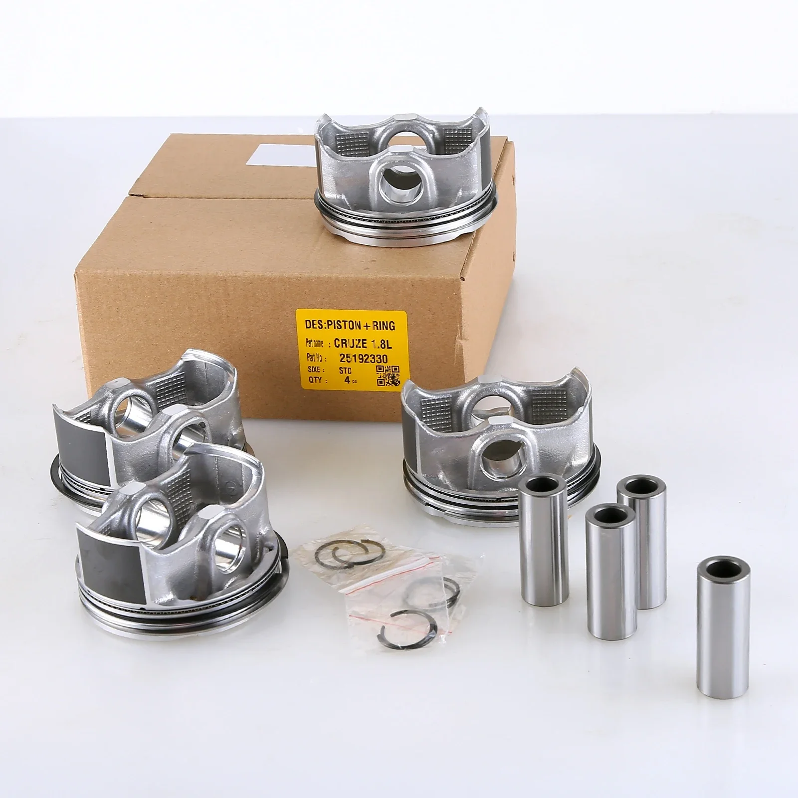 

Applicable to 11-18 Chevrolet Cruze 1.8L piston kits (with pins and rings) 55567934 25192330