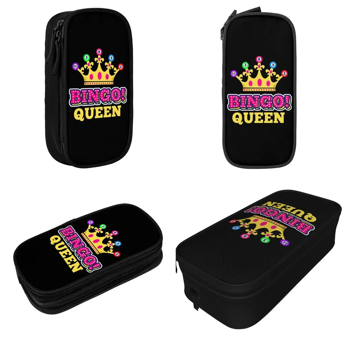 Imagem -02 - Bingo Queen Bingo Player Pencil Case Pen Box para Estudante Bolsa de Grande Capacidade Material Escolar Papelaria Presente