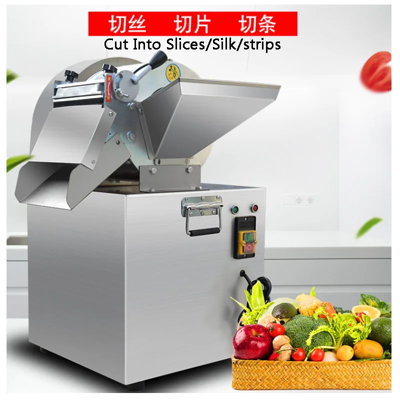 Vegetable Slicer Commercial  Kitchen  Machine Multifunctional Fruit Cutter  French Fry  S.steel Electric Potato Carrot Maker