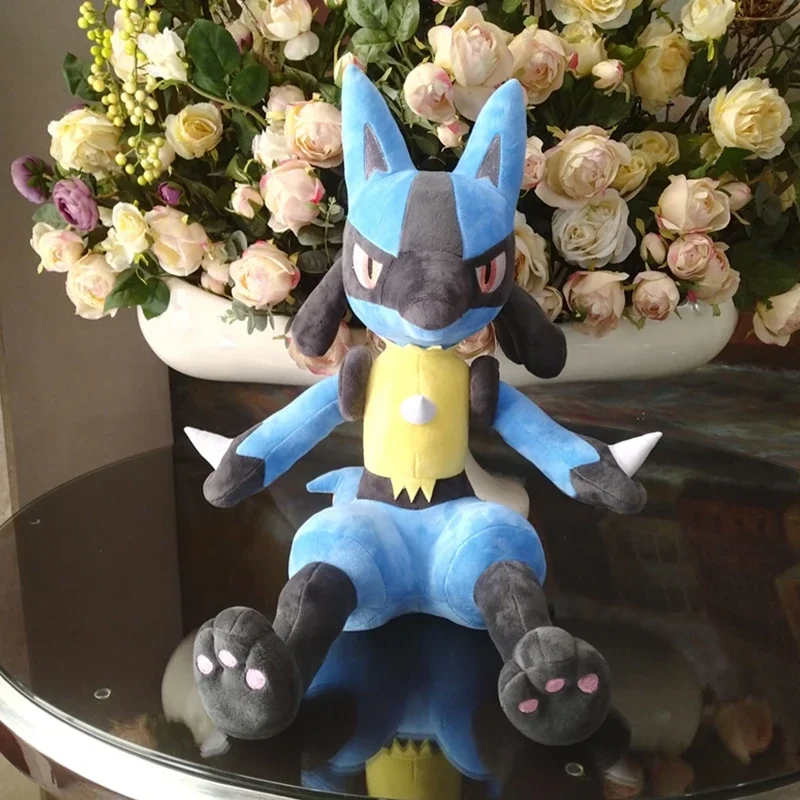 48/73cm Lucario Large Plush Toys Pokemon Anime Doll Cute Ornament  Pokémon Collection Stuffed  Plushie Pillow Gift for Children