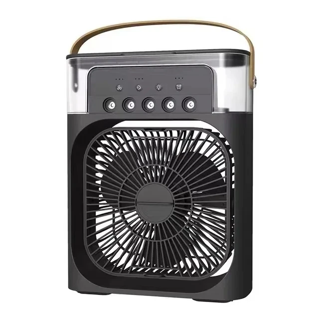 

Portable Humidifier Fan Air Conditioner USB Electric Fan LED Night Light Water Mist Fun Air Cooler Humidifier For The Home