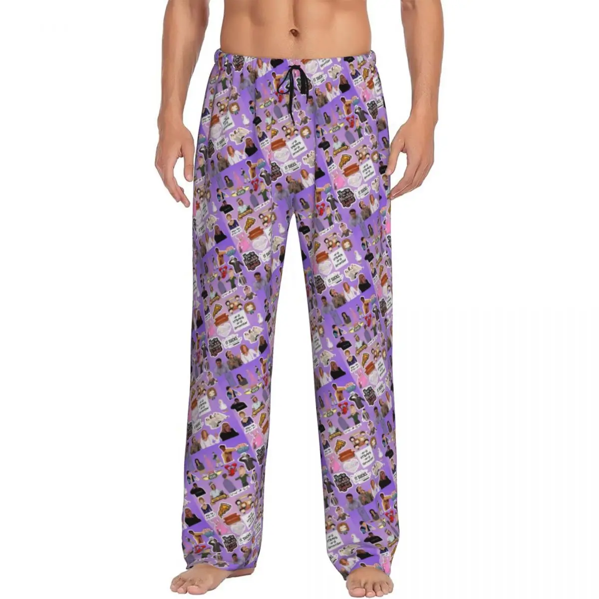 

Мужские пижамные штаны с карманами и принтом по мотивам сериала «Друзья»