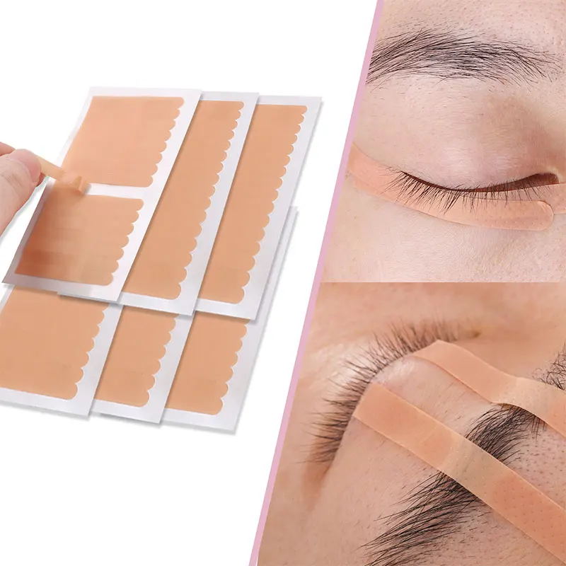 10Sheets Grafted False Eyelash Lifting Eyelid Tape Non-woven Eyebrow Protection Tape Lash Extension Under Patch Makeup Tools