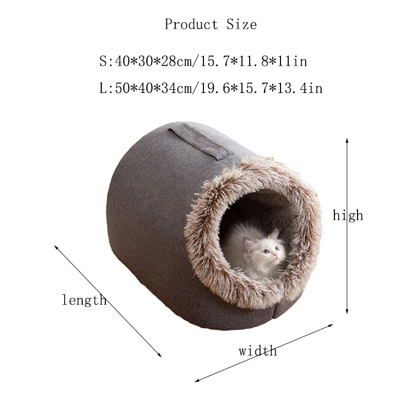 New Deep Sleep Comfort In Winter Cat Bed Iittle Mat Basket Small Dog House Products Pets Tent Cozy Cave Nest Indoor Cama Gato