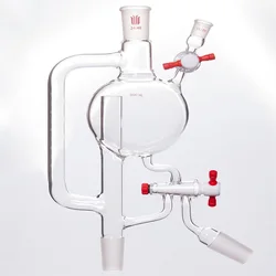 SYNTHWARE Solvent distillation head, DISTILLING HEAD, SOLVENT, Capacity 250mL 500mL 1000mL 2000mL, Borosilicate glass, S25