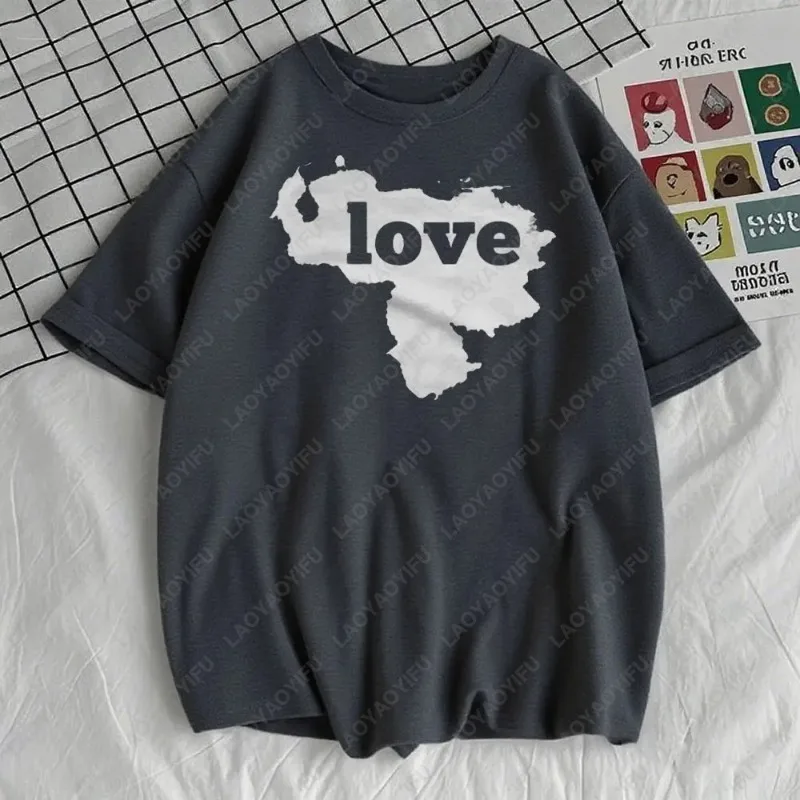 Venezuela Map Graphic T-Shirt - Proud Venezuelan Heritage Clothing Unisex Souvenir Gift for Women Men Casual Wear Shirts Tops