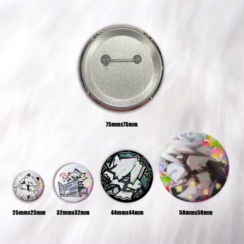Game Zenless Zone Zero Von Lycaon Funny Meme  Badge Tinplate Meme Round Brooch for Hat Bag Creative Lapel Jewelry Accessories