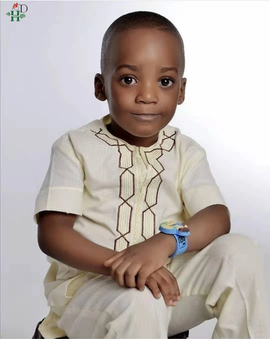 2025 Новая африканская традиционная одежда для детей, мальчиков, сине-белый халат с вышивкой Дашики, 2 шт., верхняя рубашка, брюки, детский комплект для церкви