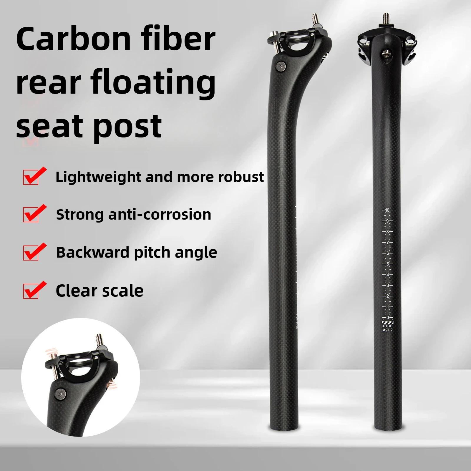 

carbon seatpost Bicycle accessories MTB Telescopic Seatpost Unbranded Offset Carbon Fiber Ultra Light for Mountain Road Bike