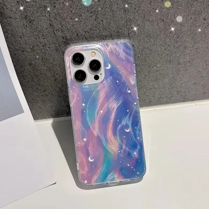 Fashion Glitter Starry Gradient Phone Case For Xiaomi Redmi Note 10 11 12  13 14  Pro Plus 5G 12 13 13C 4G Silicone Matte Cover view 4