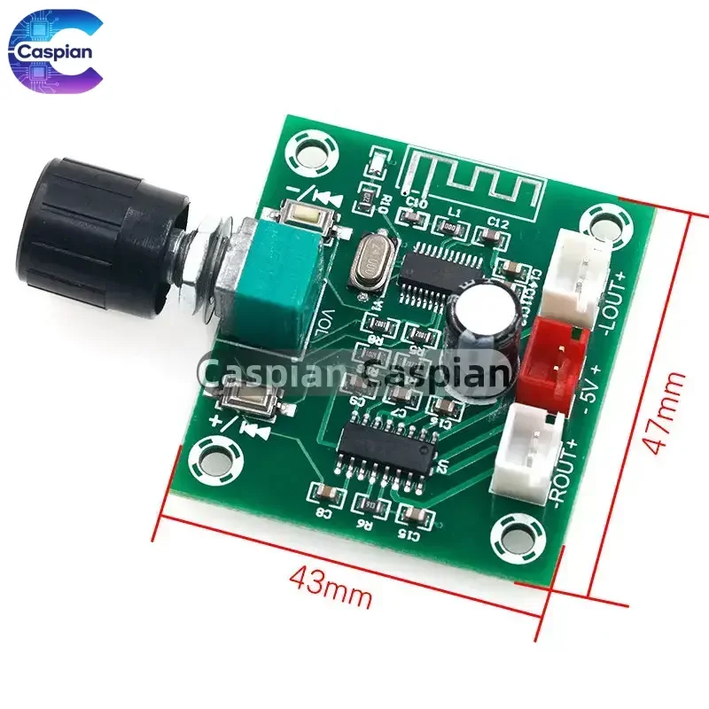 

XH-A158 ultra clear Bluetooth 5.0 power amplifier board pam8403 small power DIY wireless speaker amplifier board 5W*2