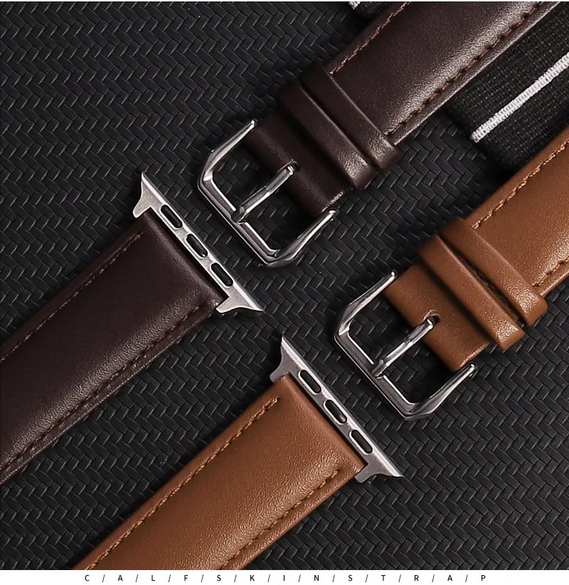 Lederarmband für Apple Watch Band 44 mm 40 45 41 38 46 42 mm Sportarmband Armband iWatch Serie 10 9 8 7 6 5 4 Ultra 2 49 mm