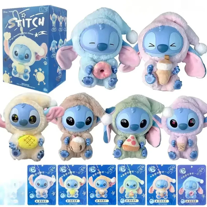 

New Stitch Eat Some Thing Before Sleep Series Vinyl Blind Box Bag Pendant Cute Plush Doll Mystery Box Toy Christmas Holiday Gift