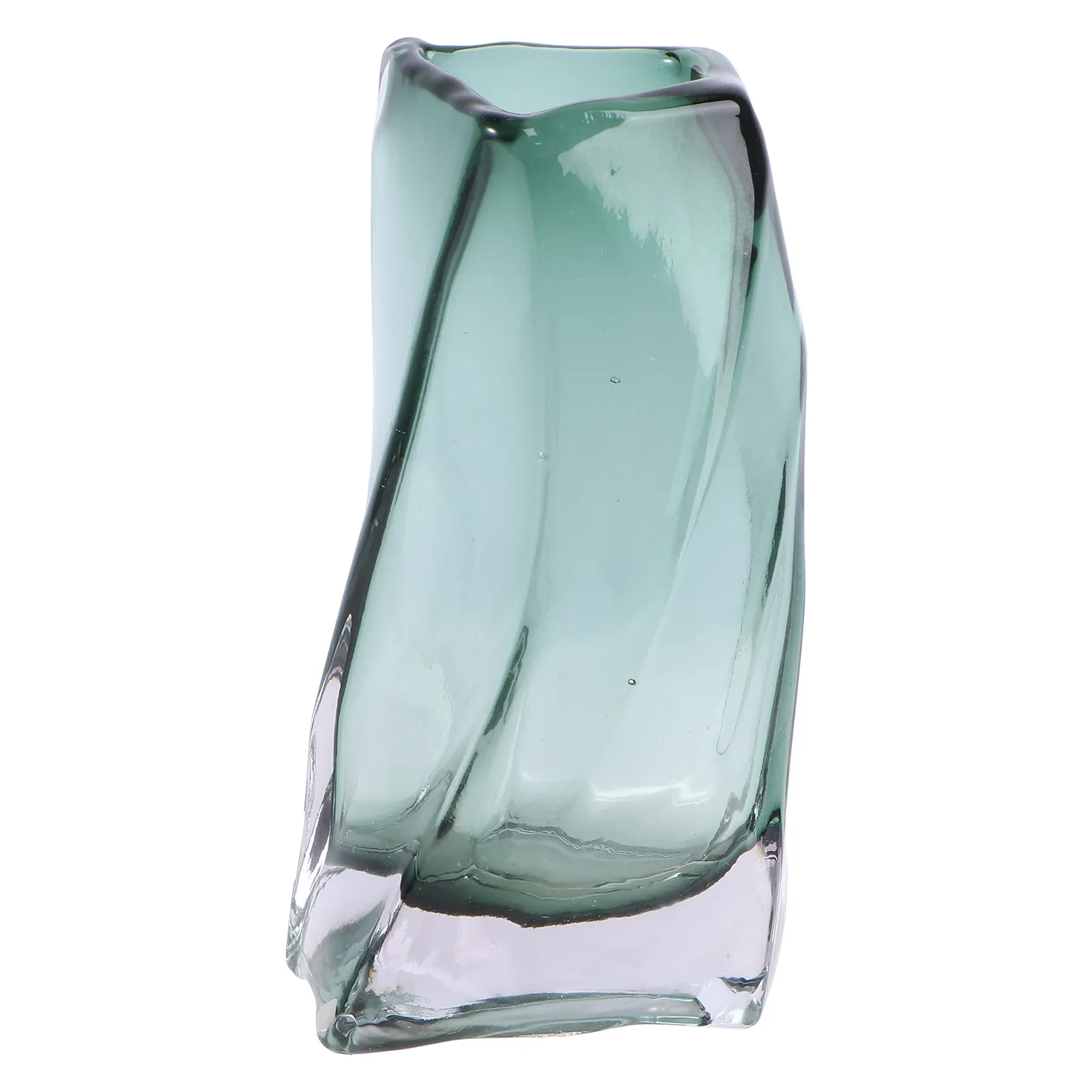 1Pcs Dark Green High Temperature Fired Glass Vase Water Cultivation Flower Container Home Decor Gift Creative Desktop Photo Prop