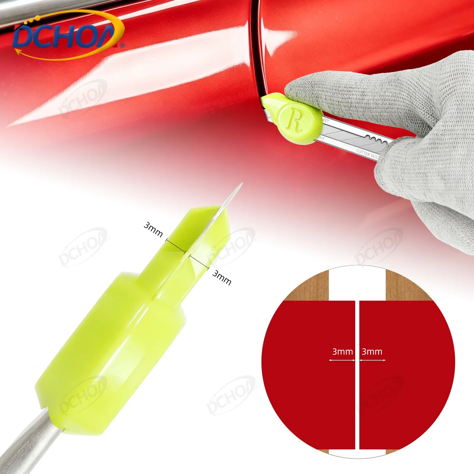 DCHOA Replacement Protective Covers Left & Right for Vinyl Wrap Gap Cutter and PPF Film Edge Cutting Knife Tools