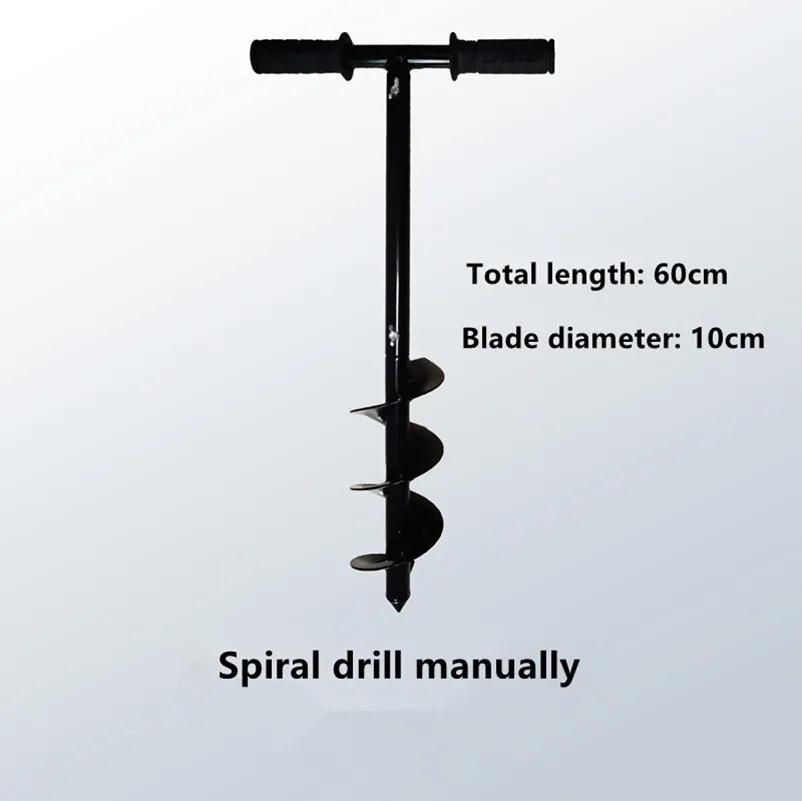 

2020 New 10cmx60cm Manual Garden Auger Spiral Drill Bit Flower Planter Gardening Earth Drill Planting Hole Tool