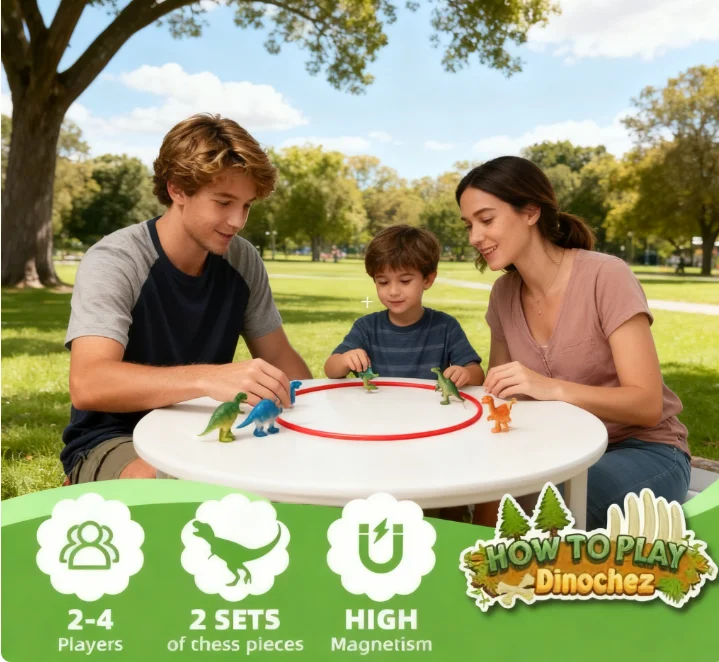 

Portable Magnetic Strategy Board Game Puzzle, Magnetic Board Strategy Game,magnetic Lightning Dinosaur Chess, Family Interaction