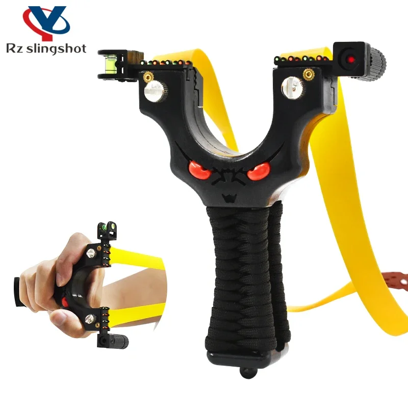 

Professional Rubber Band Slingshot High-power High-precision Flat Leather Catapult Outdoor Hunting Shooting Special Equipment