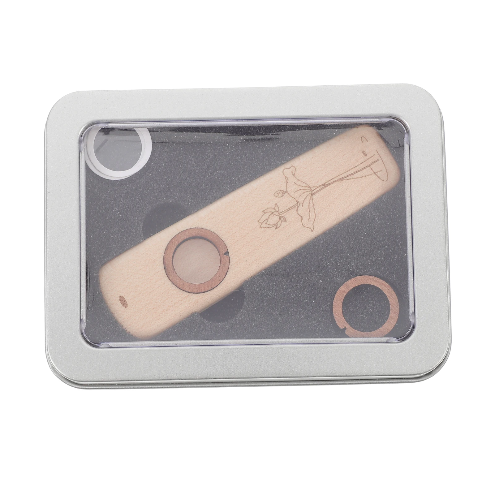 

Compact Size Wooden Kazoo Easy Learning Musical Instrument Bright Colors Guitar Ukulele Performance Partner
