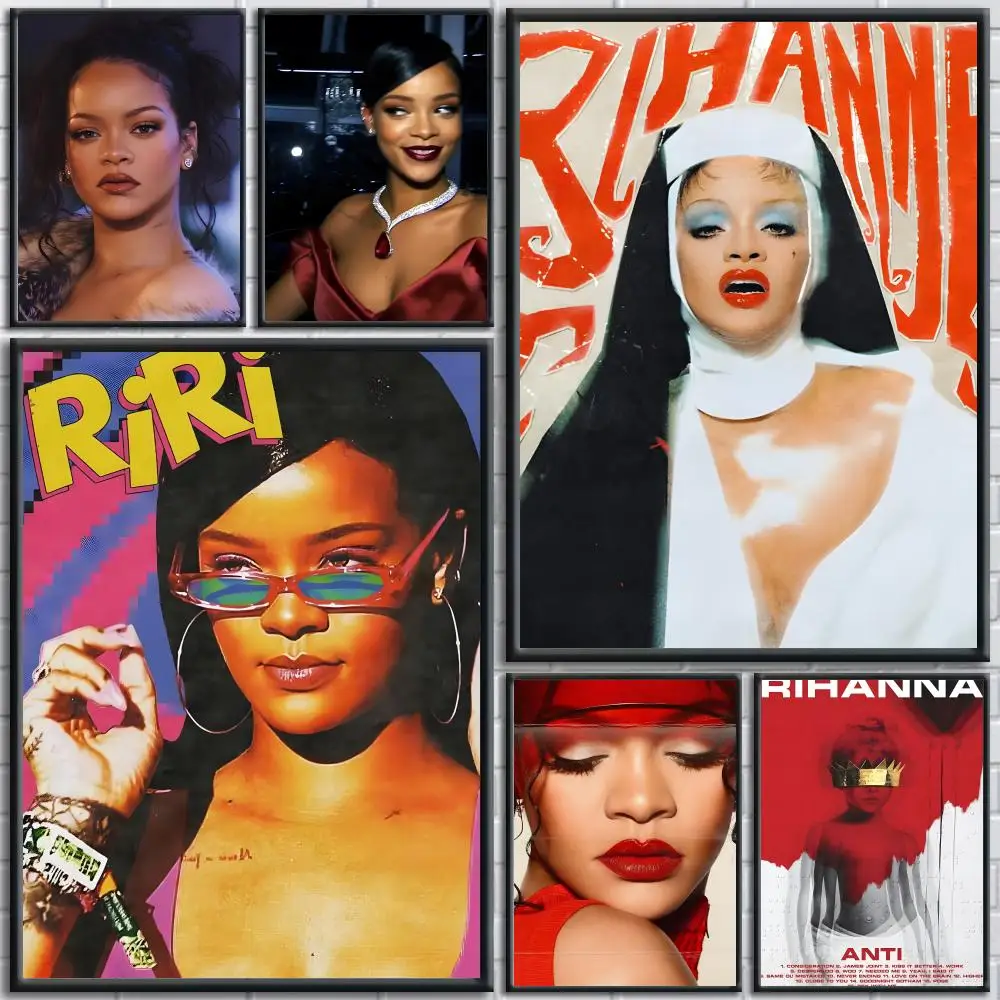 

Singer Music R-Rihanna Poster Trendy And Easy-to-Apply Wall Art Stickers For Home Decor And Dorm Room Walls