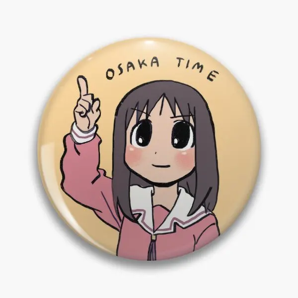 Ik Teken Osaka Die Osaka Naar Boven Wijst Naar Osaka Tijdtekst Zachte Knoopspeld Schattige Reversspeld Mode Hoed Broche Kraag Creatieve Cartoon Metalen Badge