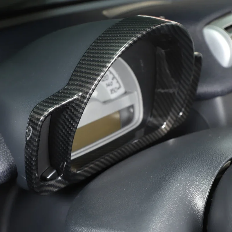 

For Smart Fortwo 451 2010-2015 ABS Carbon Fiber Car steering wheel Cover Interior set Trim Stickers Interior Car Accessories