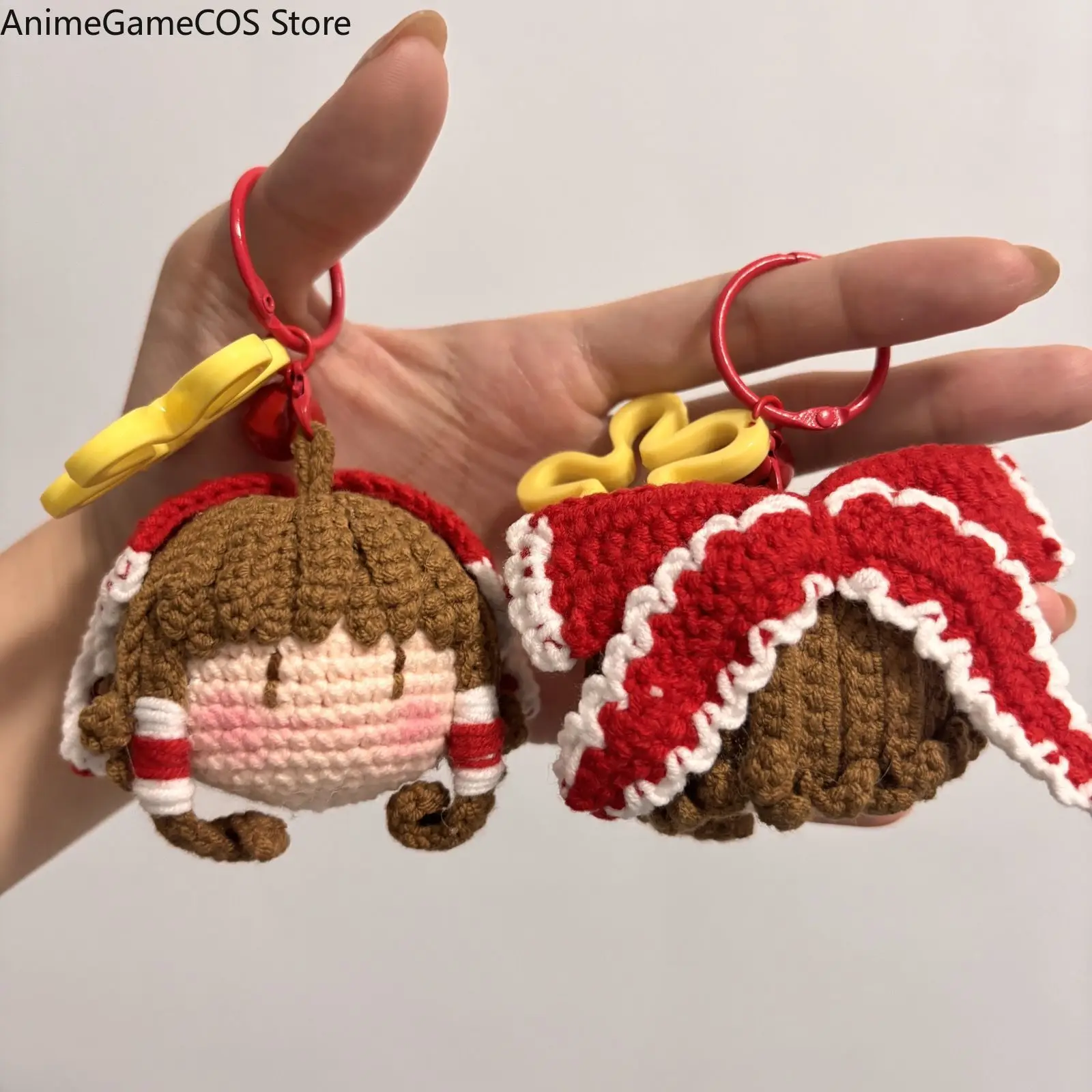 Touhou Project Reimu Hakurei Cirno Yuyuko Saigyouji Handmade Crochet Ita Bag Charm Keychain Backpack Pendant  Halloween Gift - view 2
