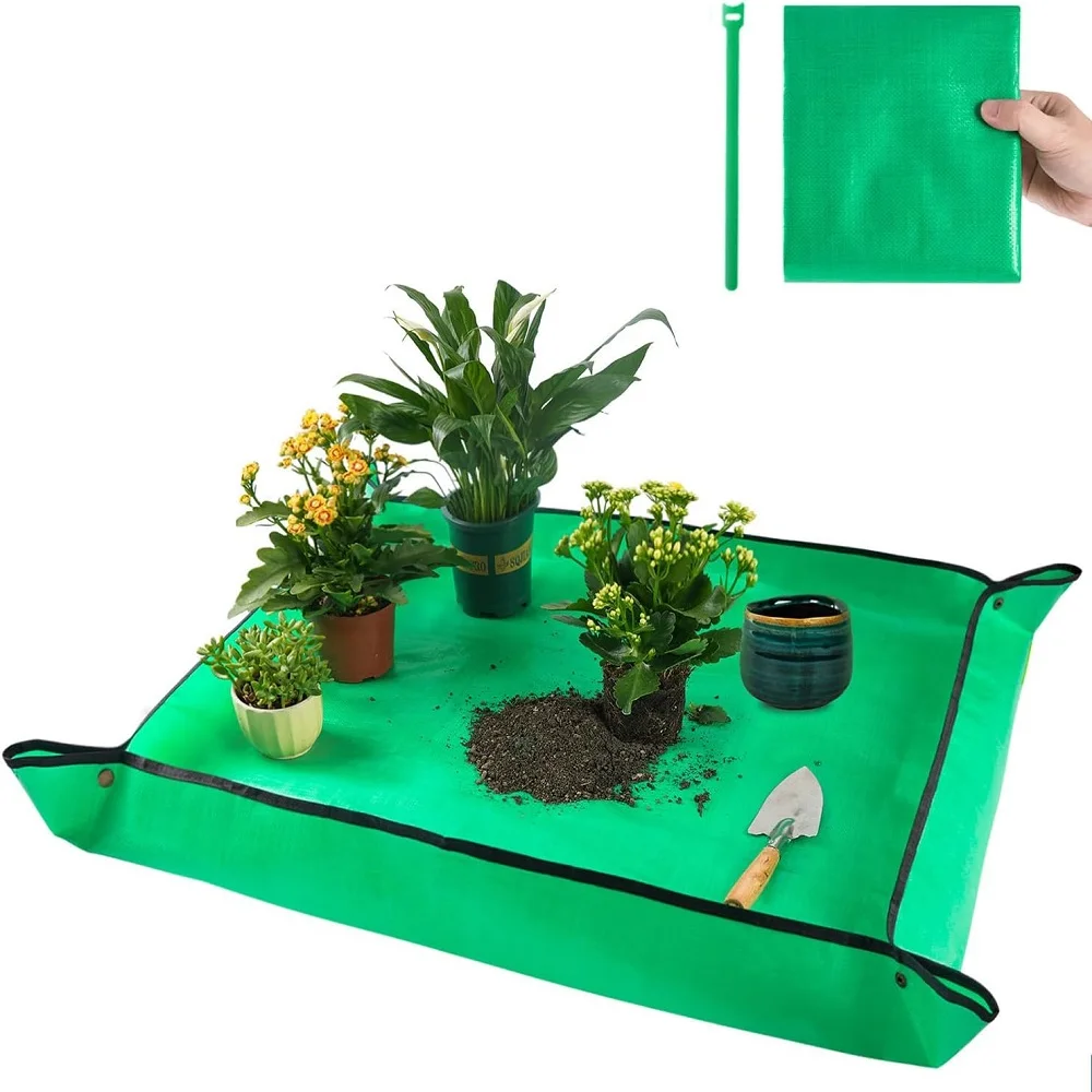 50cm Plant Repotting Mat For Indoor Plants Potting Mat Foldable Gardening Waterproof Plant Repotting Tray