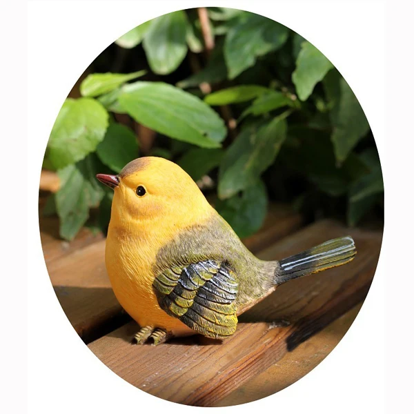 2 Resin Vivid Birds Statue Figurine Model home and garden Decor Ornament Gift