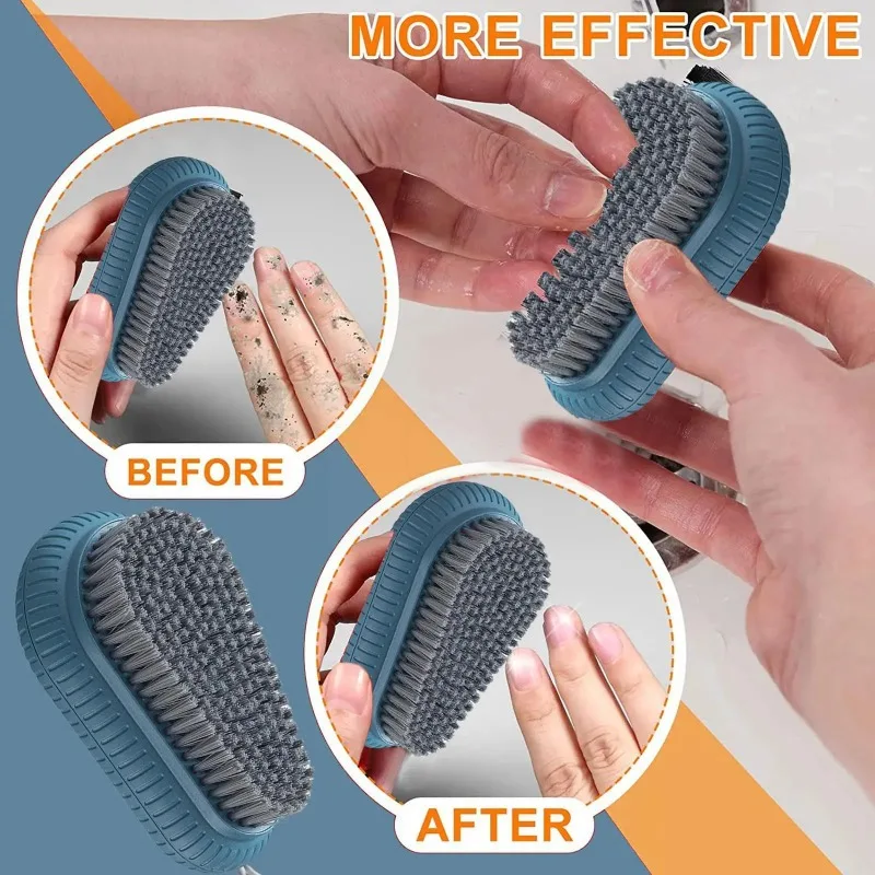 Escova de unhas de pele macia escova de roupas multifuncional limpeza doméstica escova de lavanderia colar escova de limpeza de sapato