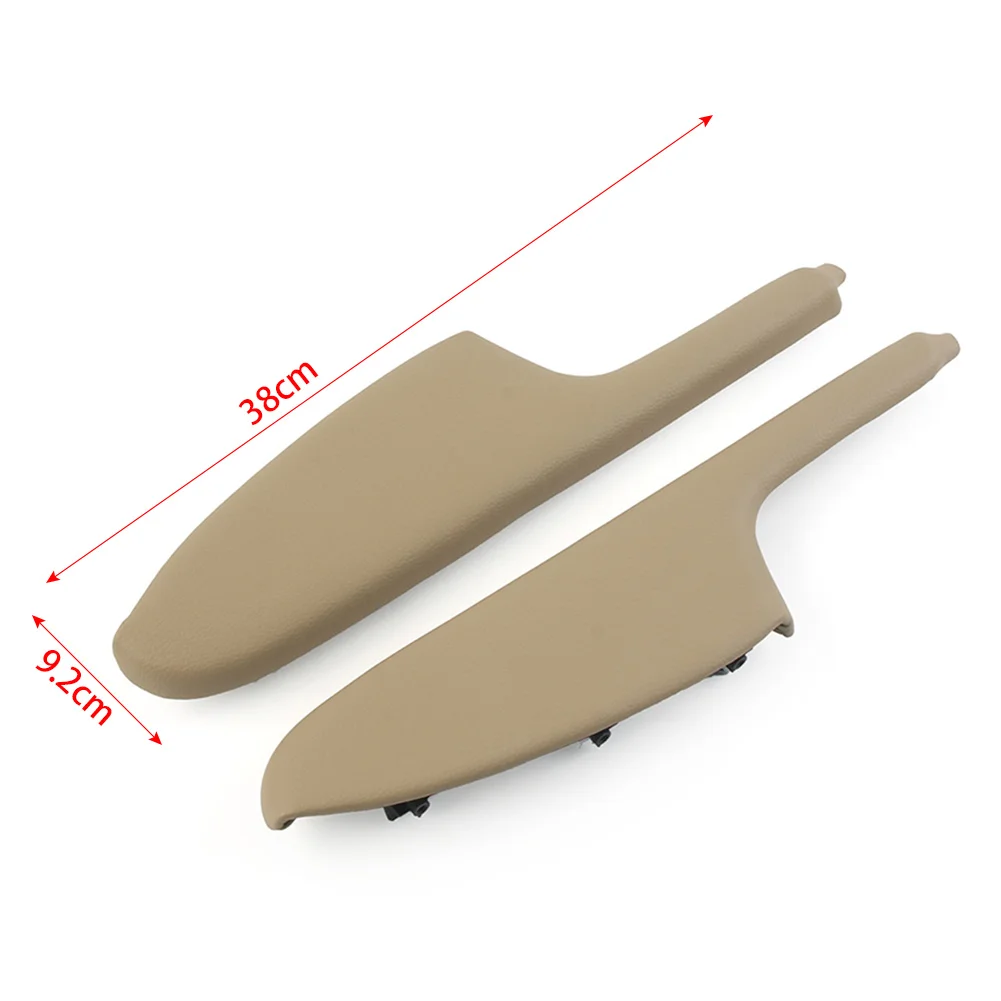 2 Pcs Car Beige Front Door Armrest Lid Latch Cover Panel Trim Armrest Mat Protector For Honda 9th Accord 2013-2017