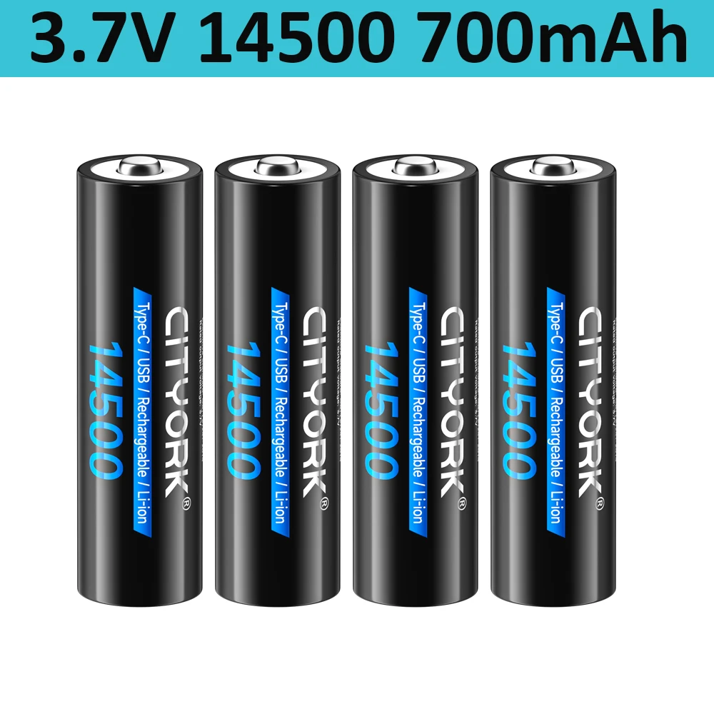 

3.7V 14500 Li-ion Battery AA Rechargeable Battery 700mAh High-capacity batteries for toy cars remote controls flashlights