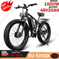 DOUTTS S26 Electric Bike 1500W Dual Motor 48V20AH Lithium Battery Hydraulic Brake Electric Bicycle 26*4-in Fat Tire Snow E-bike