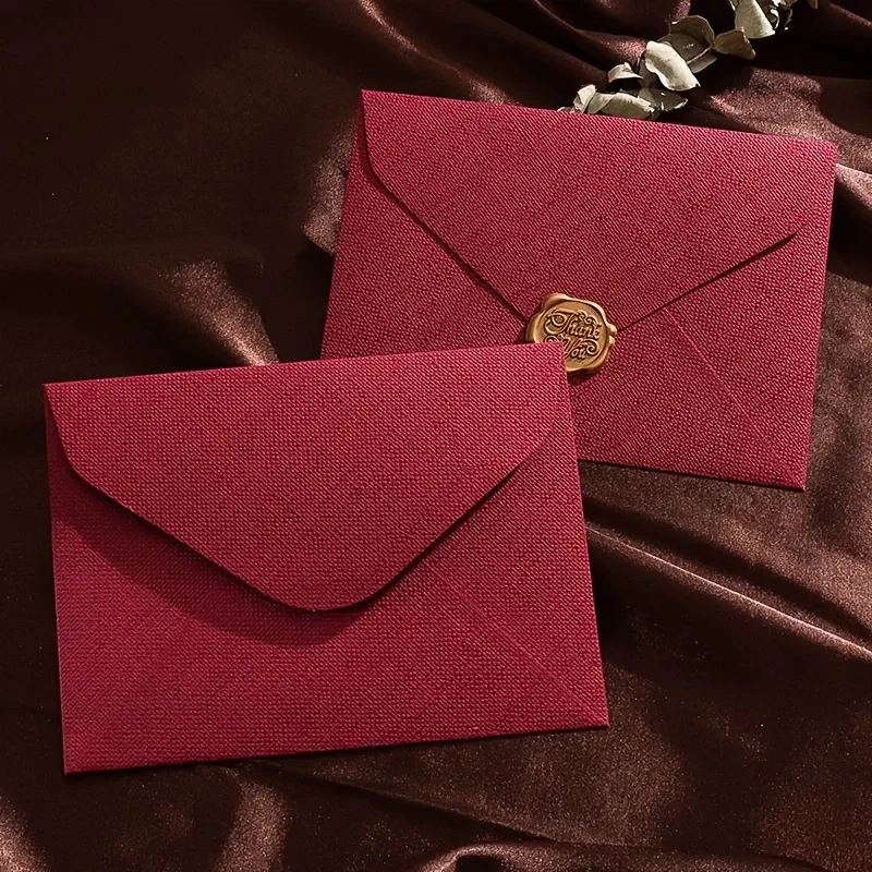Luxury Linen Envelope and Letter Set with Wax Seals - Vintage Elegant Style - Perfect for Weddings, Parties & Special Occasions