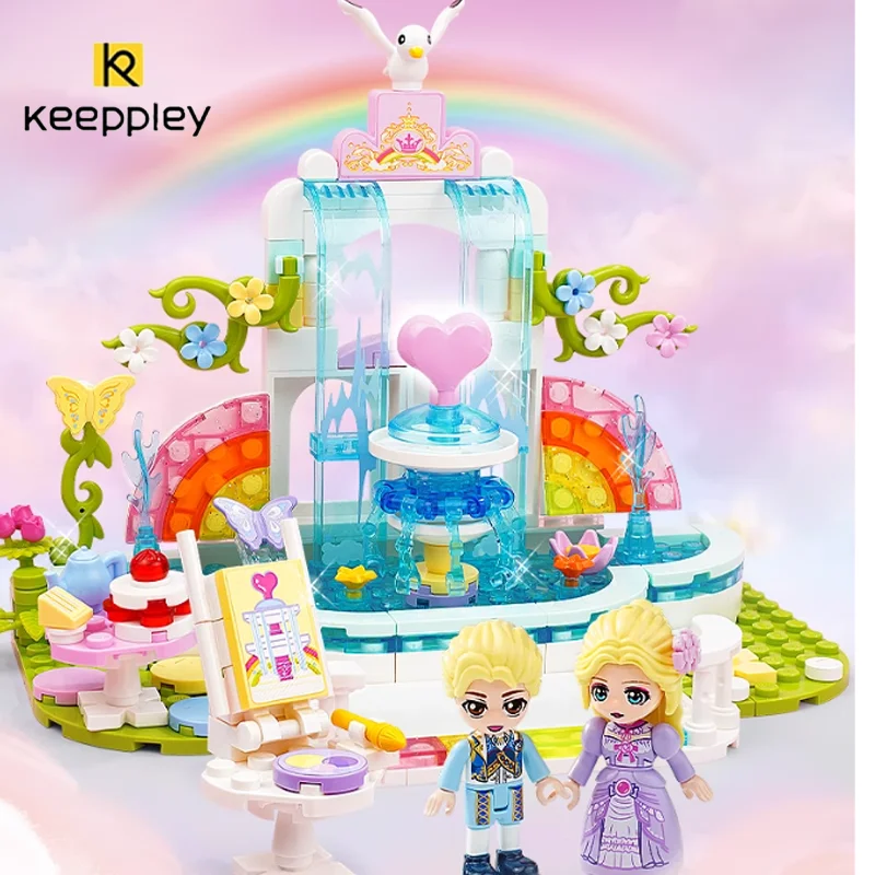 Keeppley Princess Style Unicorn Series Puzzle Block Microworld Luxury Room Carriage Genuine Desktop Ornament Kids Birthday Gift