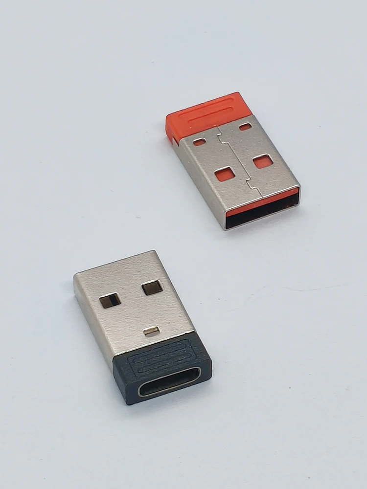 10 Stück TYPE-C Buchse auf USB 2.0 Stecker Adapter PD-Ladebuchse Orange-Schwarzer Kunststoffkern Gesamtlänge 20mm Type-C Konverter – Detail 5