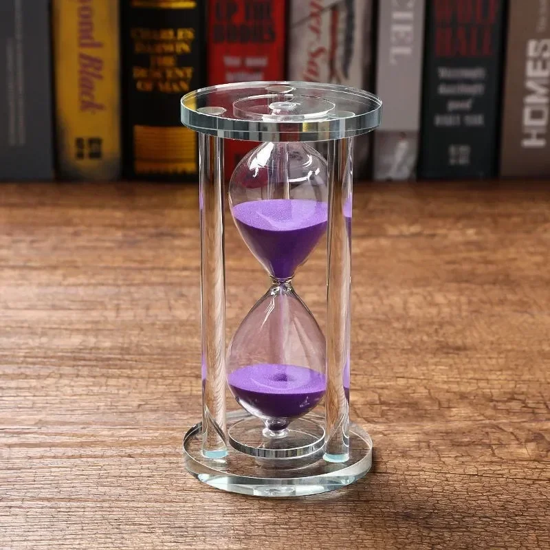 Crystal hourglass timer 15/30/60 minutes children's room decoration European-style home decoration