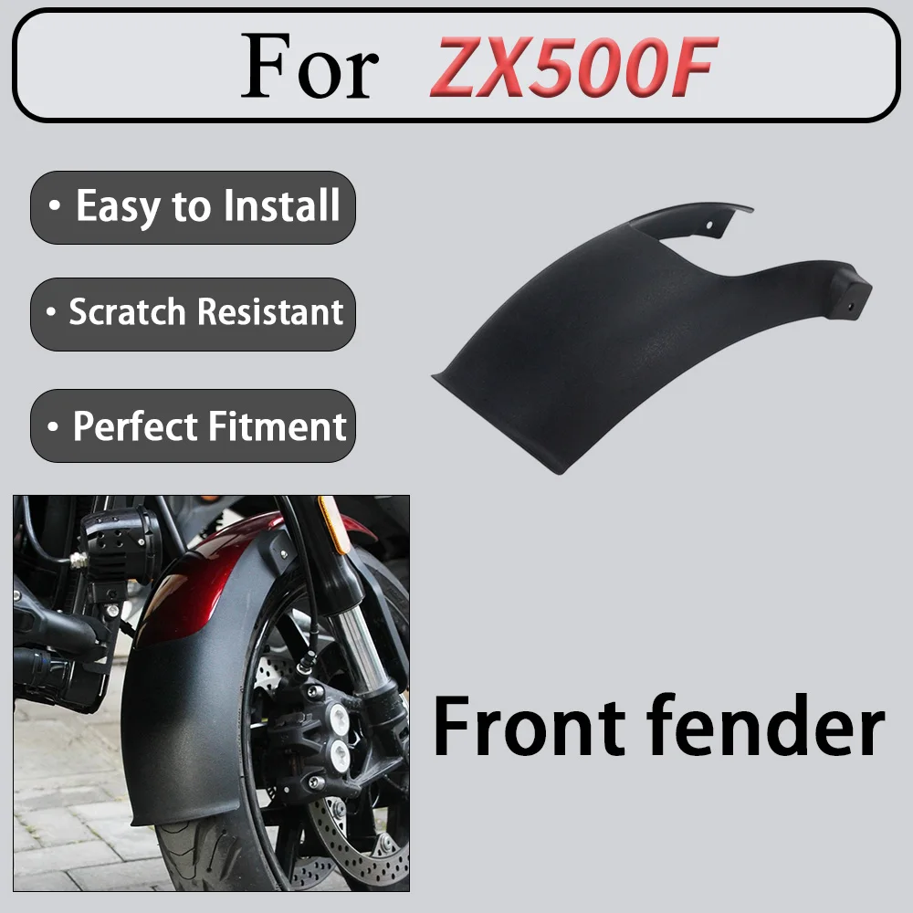 For ZX500F Front Mudguard Extended And Wider Masonry Resilient Material Impact Resistance Splash Prevention